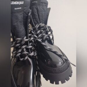 LEMON JELLY RAINWEAR, PATENT LEATHER BOOTS